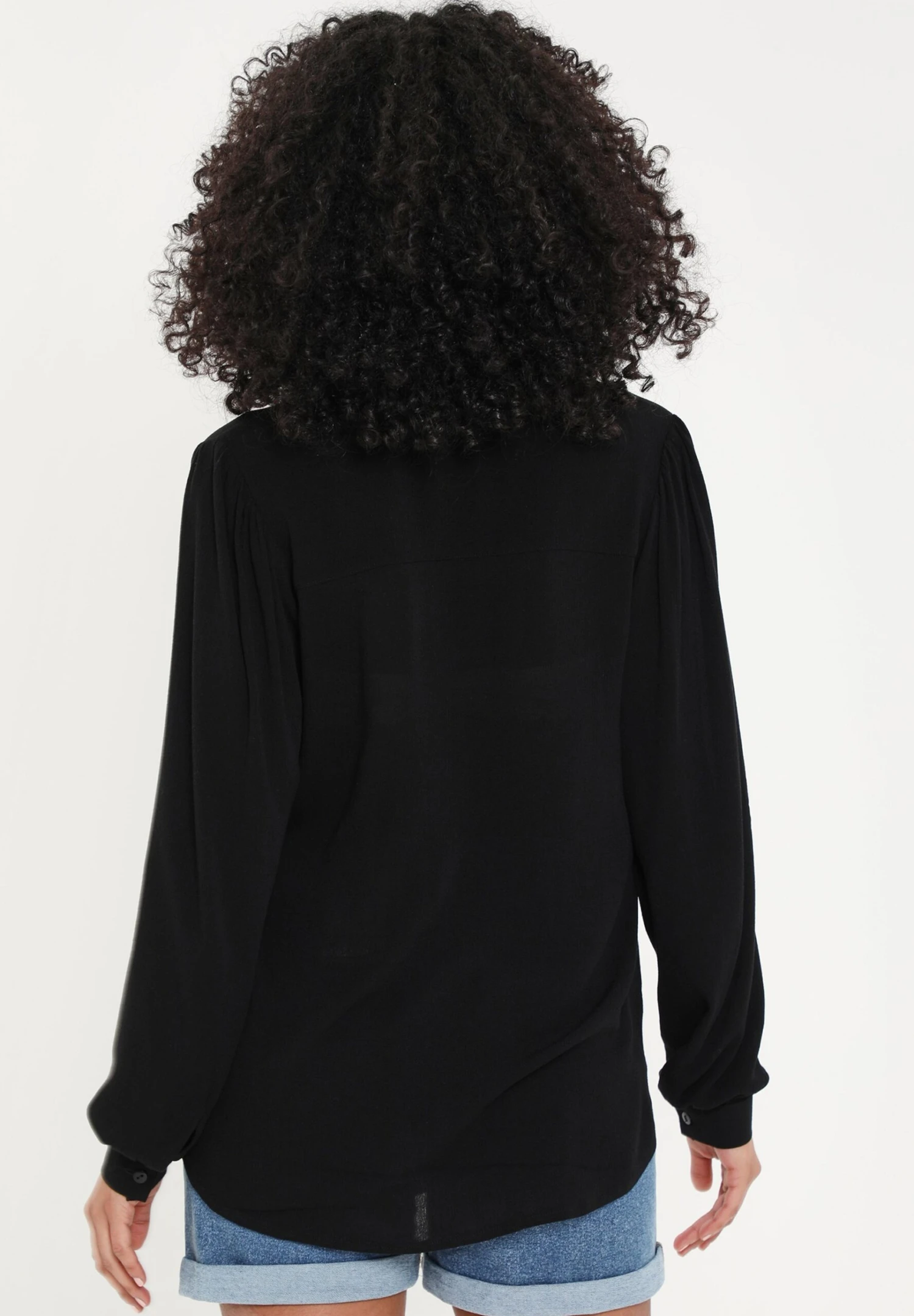 Threadbare Catheryn V Neck- Blouse - Black 5 Threadbare Catheryn V Neck- Blouse - Black - Afbeelding 3