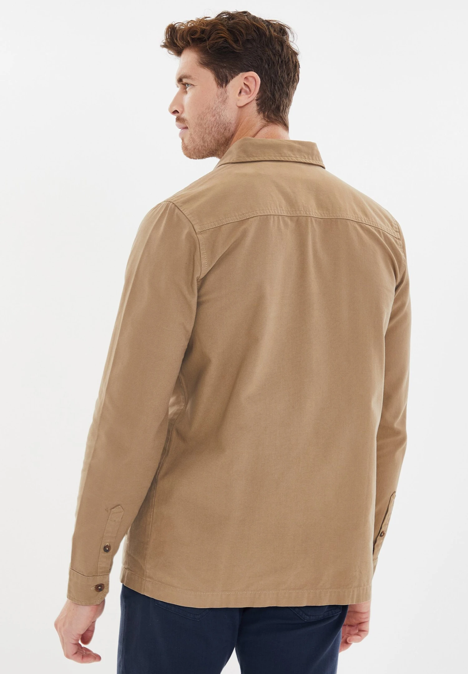 Threadbare Thb Lslv Drupe - Overhemd - Stone 4 Threadbare Thb Lslv Drupe - Overhemd - Stone - Afbeelding 2