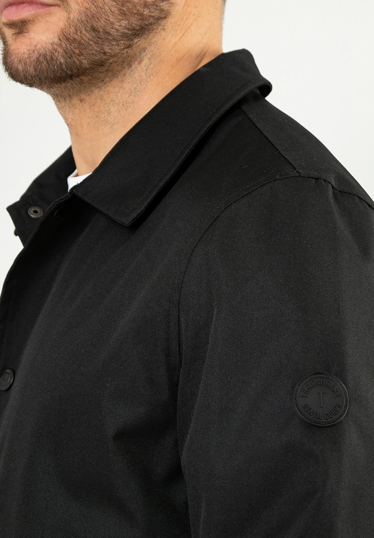 Threadbare Eastside - Pk A - Lichte Jas - Schwarz 6 Threadbare Eastside - Pk A - Lichte Jas - Schwarz - Afbeelding 4