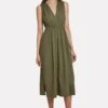 Threadbare Thb Peppercorn Waisted Midi - Jurk - Olive -eleanor & daniel 1180da9b40df4914bb040bff6dc80f76