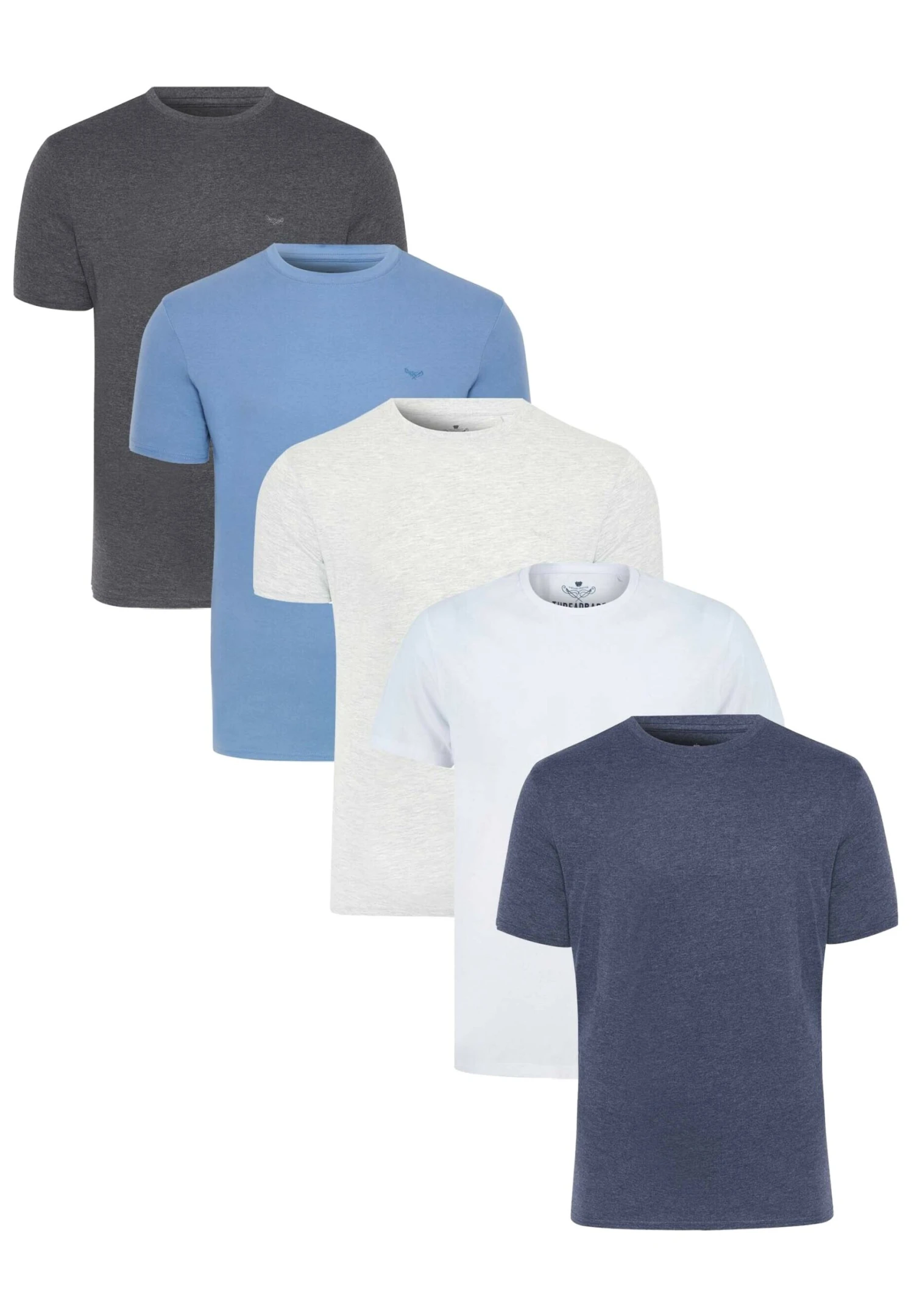 Threadbare 5 Pack - T-Shirt Basic - Light Blue 6 Threadbare 5 Pack - T-Shirt Basic - Light Blue - Afbeelding 4