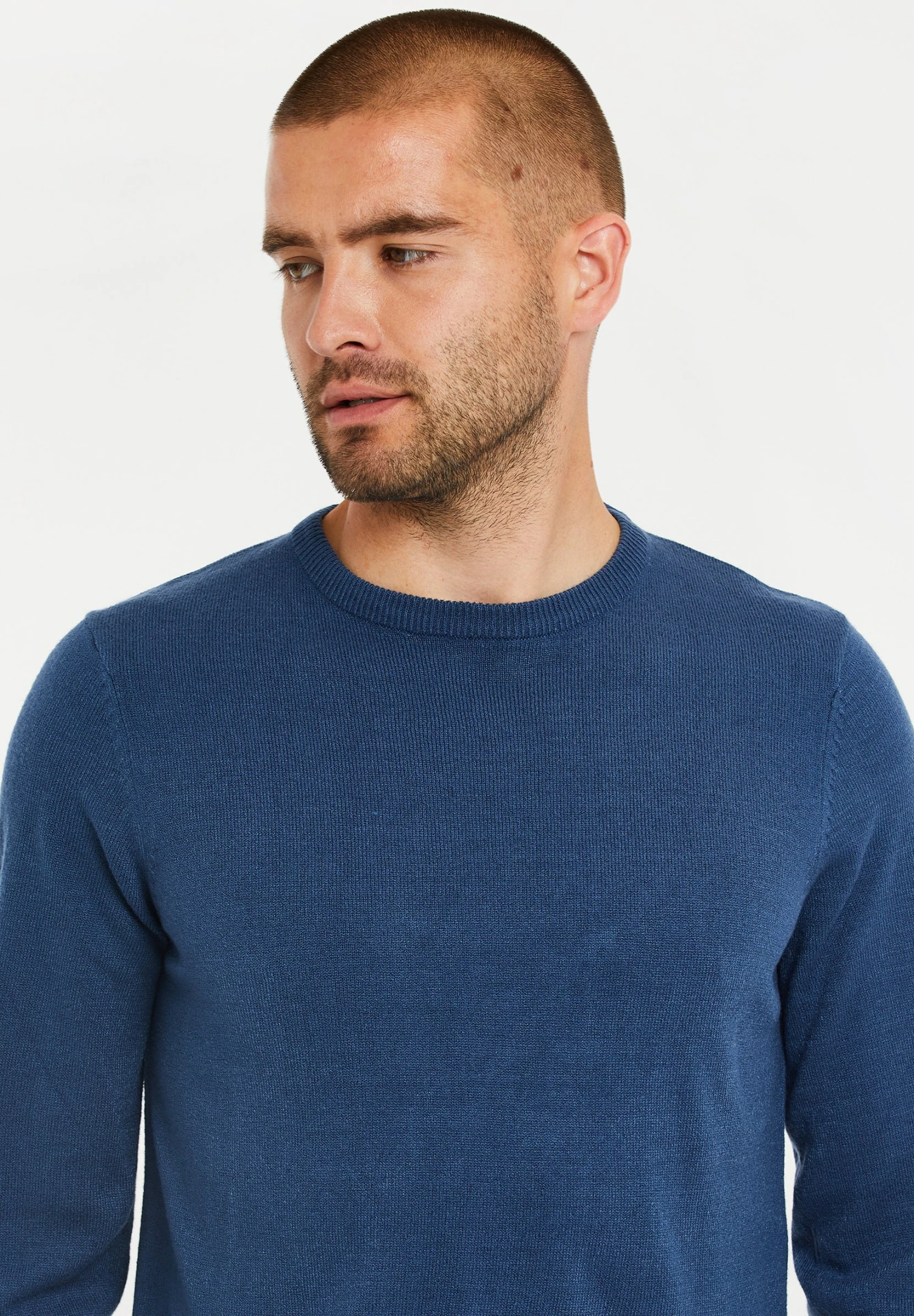 Threadbare Beaufort Crew Neck - Trui - Denim Blue 6 Threadbare Beaufort Crew Neck - Trui - Denim Blue - Afbeelding 4