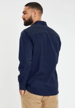 Threadbare Thb Lslv Collins - Overhemd - Navy -eleanor & daniel 1a052d9f53d34bb0bcff3d5d35ab17c5