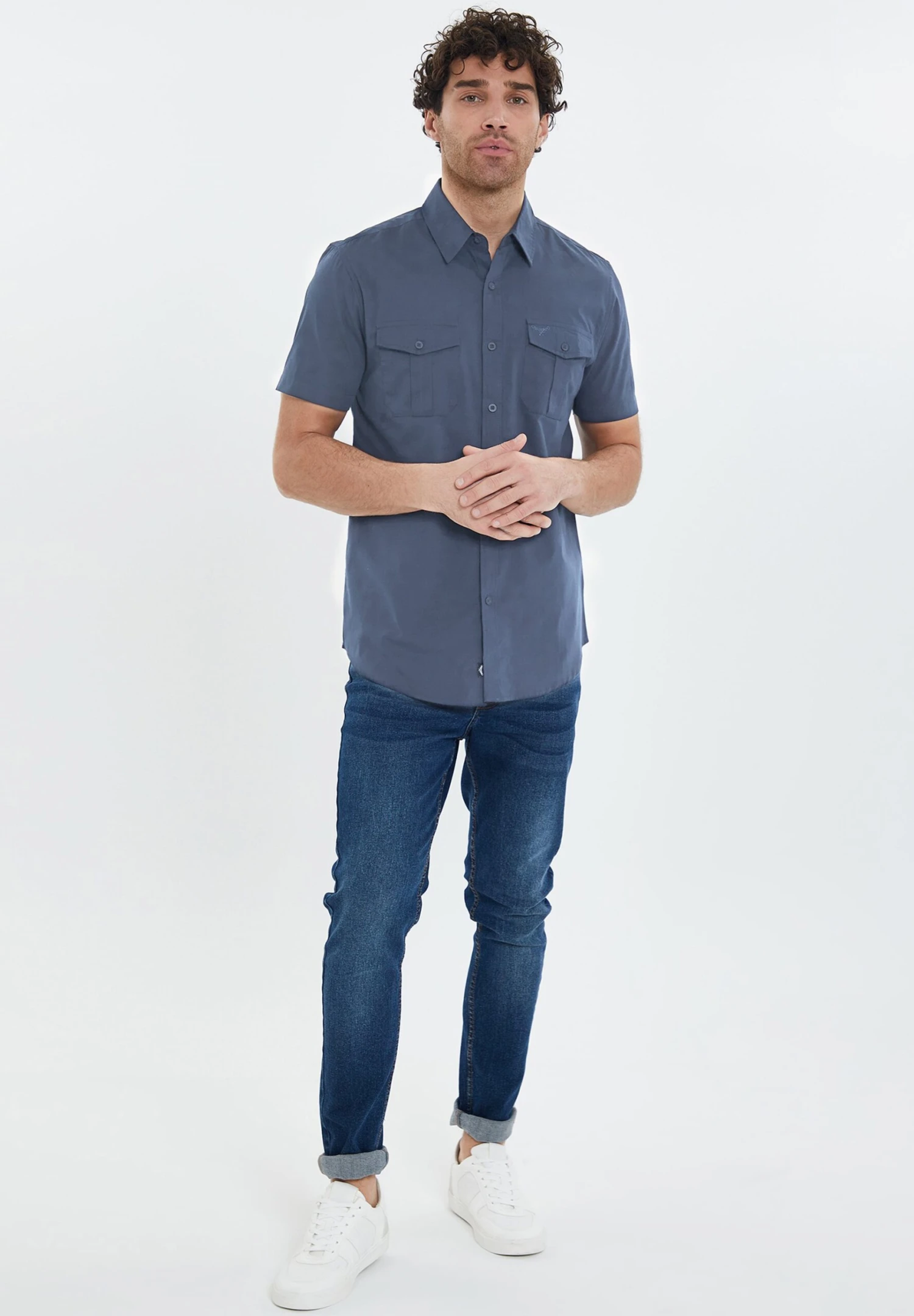 Threadbare Thbfurore - Overhemd - Dusky Blue 4 Threadbare Thbfurore - Overhemd - Dusky Blue - Afbeelding 2