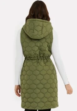 Threadbare Lange Crush Quilted - Bodywarmer - Khaki -eleanor & daniel 1dbb12032ac04a77b8a5ee4ee467008e