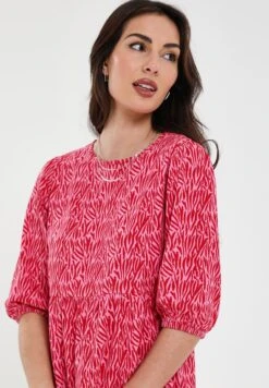 Threadbare Finn Midi Tiered - Jurk - Pink Zebra -eleanor & daniel 1eb5e3bd36494459b70fd196cc067a24