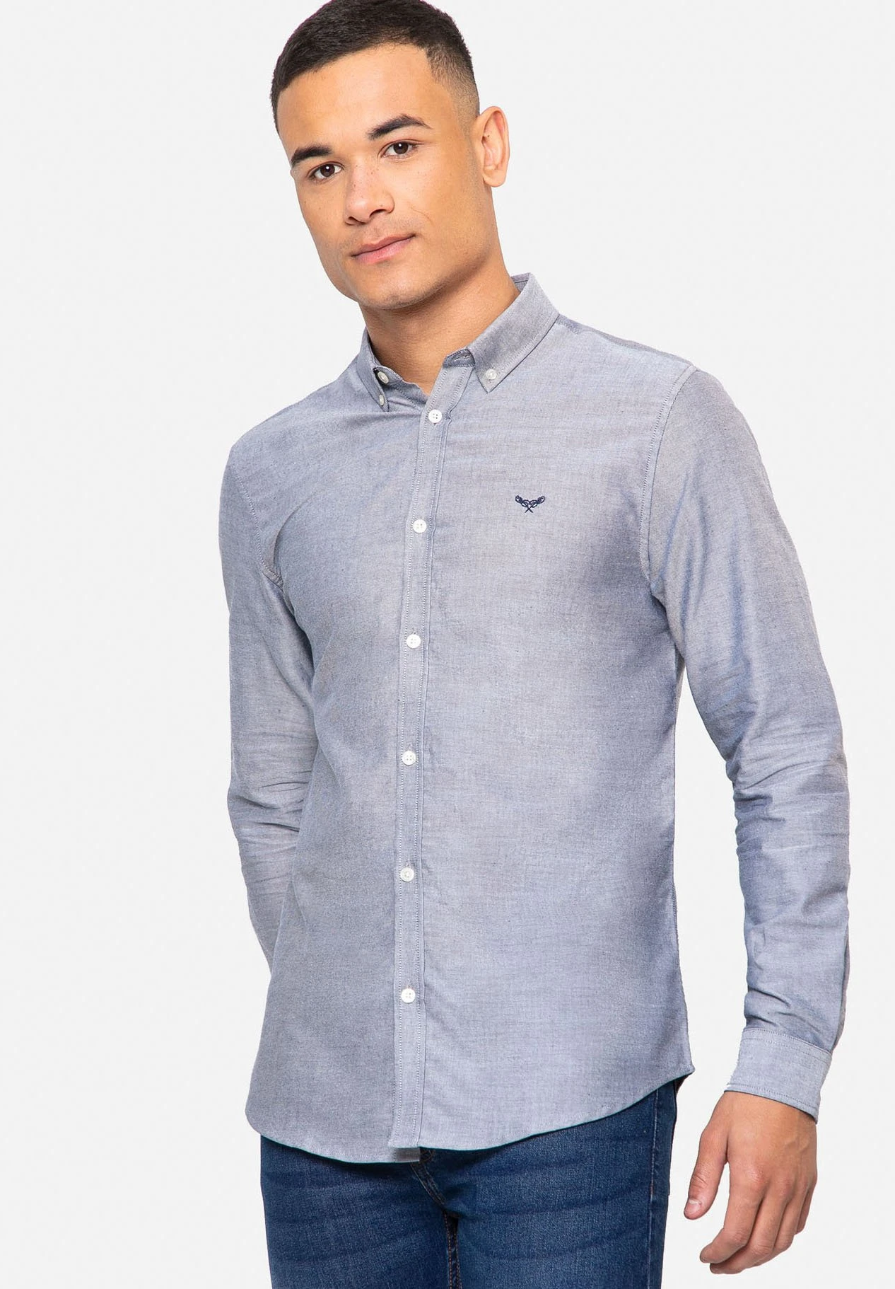 Threadbare Oxford Beacon - Overhemd - Denim 3 Threadbare Oxford Beacon - Overhemd - Denim