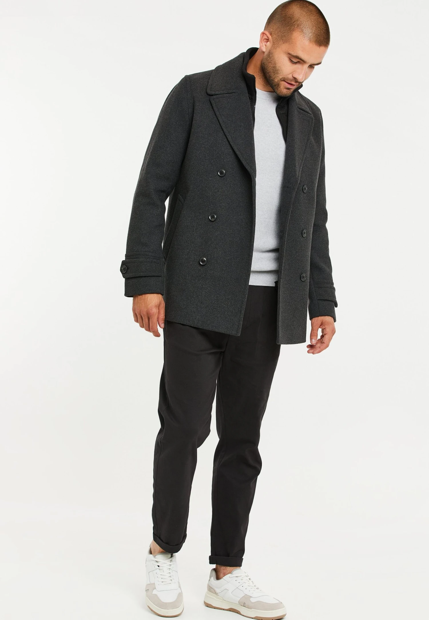 Threadbare Saile Luxe - Halflange Jas - Charcoal 4 Threadbare Saile Luxe - Halflange Jas - Charcoal - Afbeelding 2