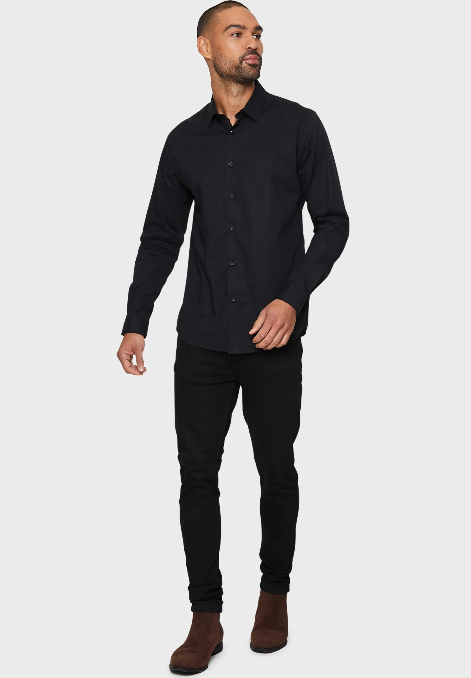 Threadbare Olly Luxe - Zakelijk Overhemd - Schwarz 4 Threadbare Olly Luxe - Zakelijk Overhemd - Schwarz - Afbeelding 2