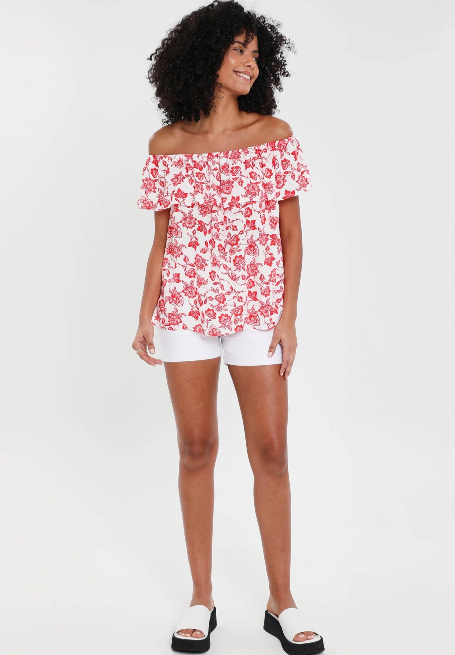 Threadbare Coronation Bardot- Blouse - White 4 Threadbare Coronation Bardot- Blouse - White - Afbeelding 2