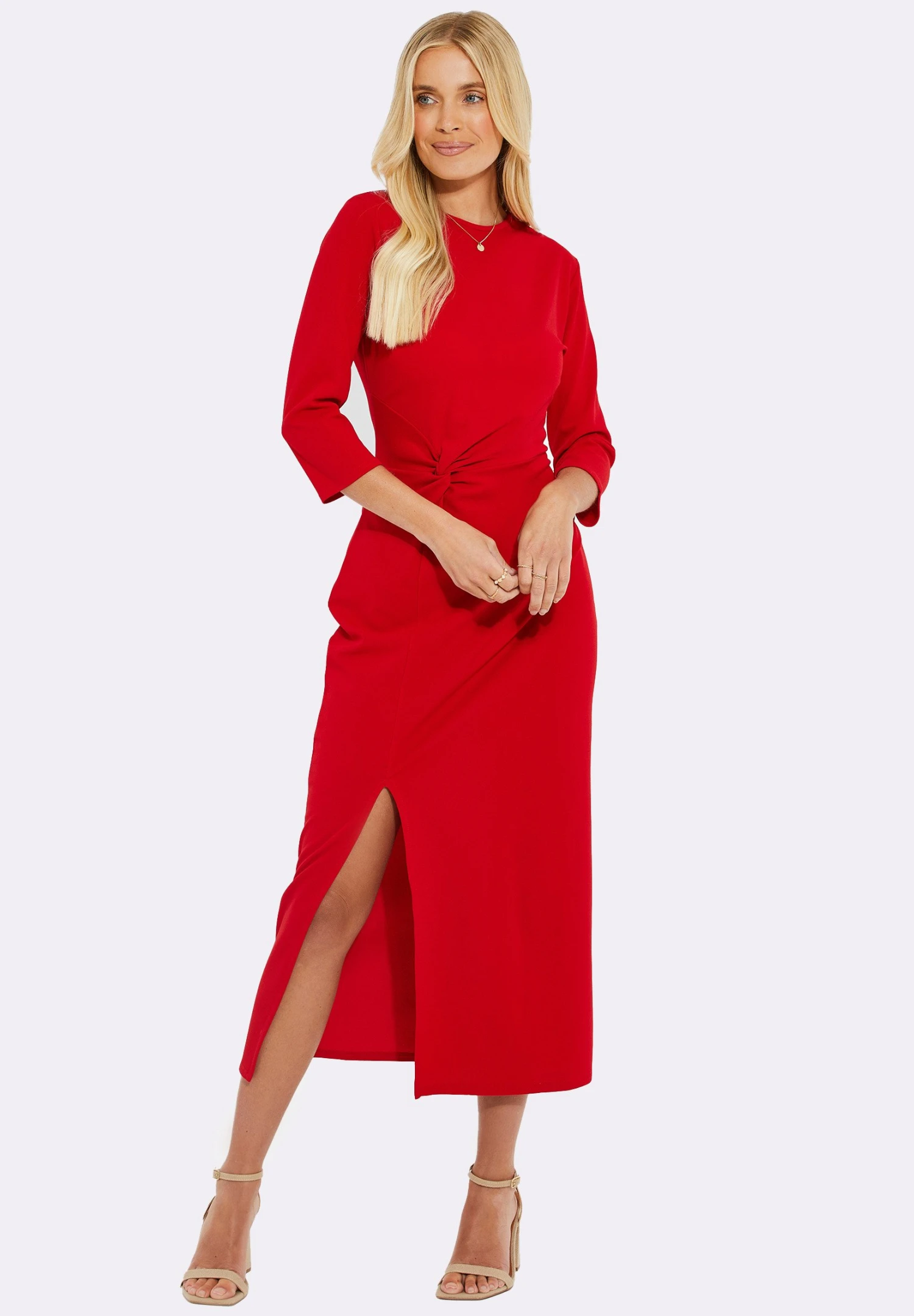 Threadbare Wafer- Jerseyjurk - Red 4 Threadbare Wafer- Jerseyjurk - Red - Afbeelding 2