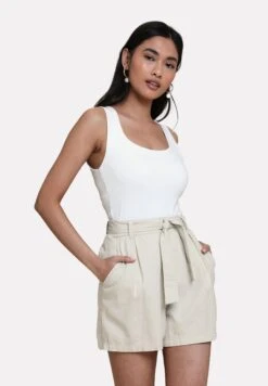 Threadbare Thb Laurence Tie Waist - Shorts - Stone -eleanor & daniel 311310e17e364dbaa969b3858e8d4c26