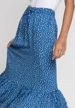 Threadbare Thb Midi Frill Rain - A-Lijn Rok - Blue -eleanor & daniel 3391ccc87a2e4196ba1bf6830b4fc6b4