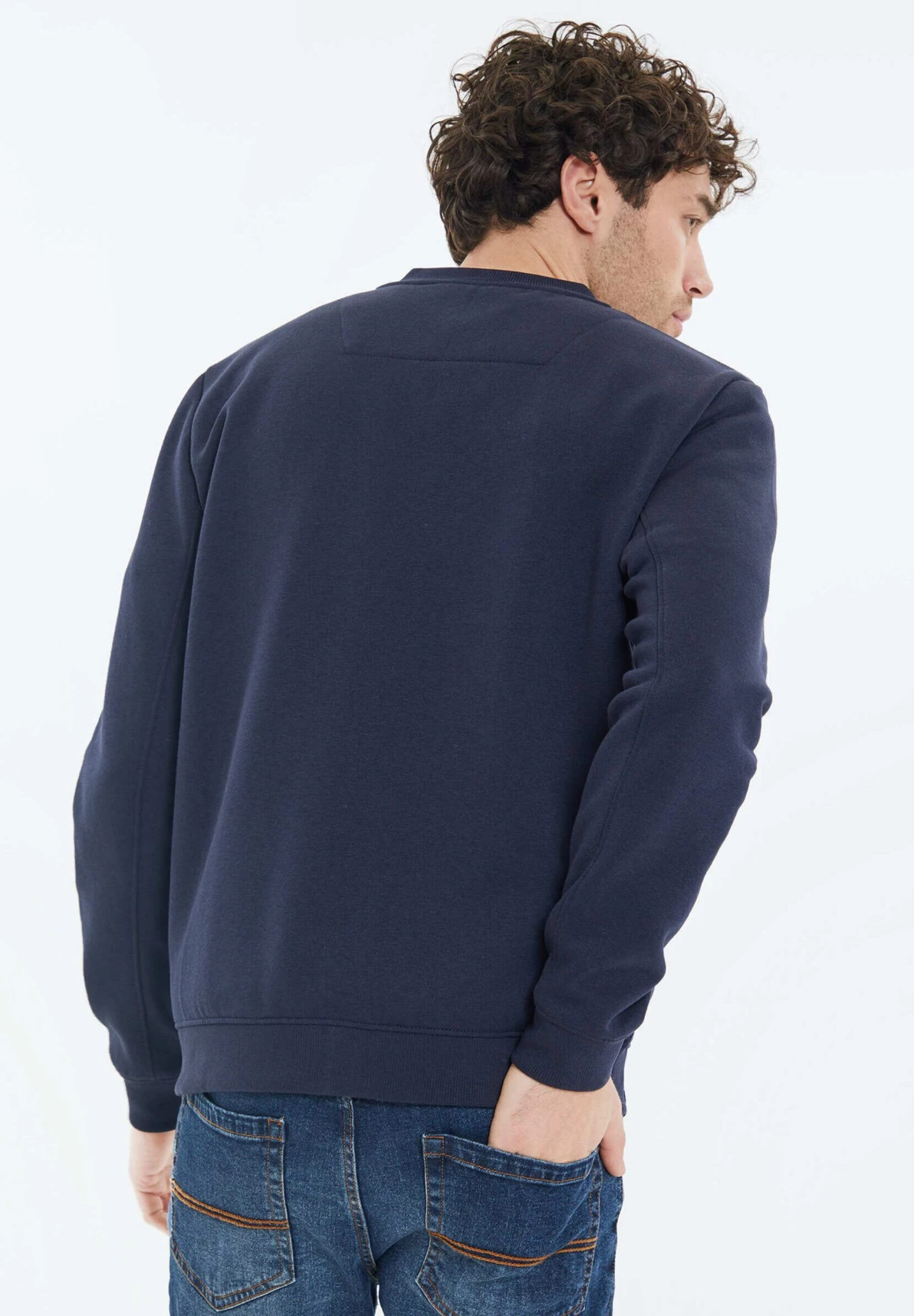 Threadbare Thb Jeter - Sweater Met Rits - Navy 5 Threadbare Thb Jeter - Sweater Met Rits - Navy - Afbeelding 3