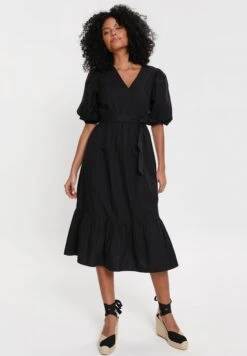 Threadbare Ocean Poplin - Jurk - Black