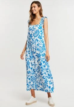 Threadbare Thb Rainbow - Maxi-Jurk - White Blue