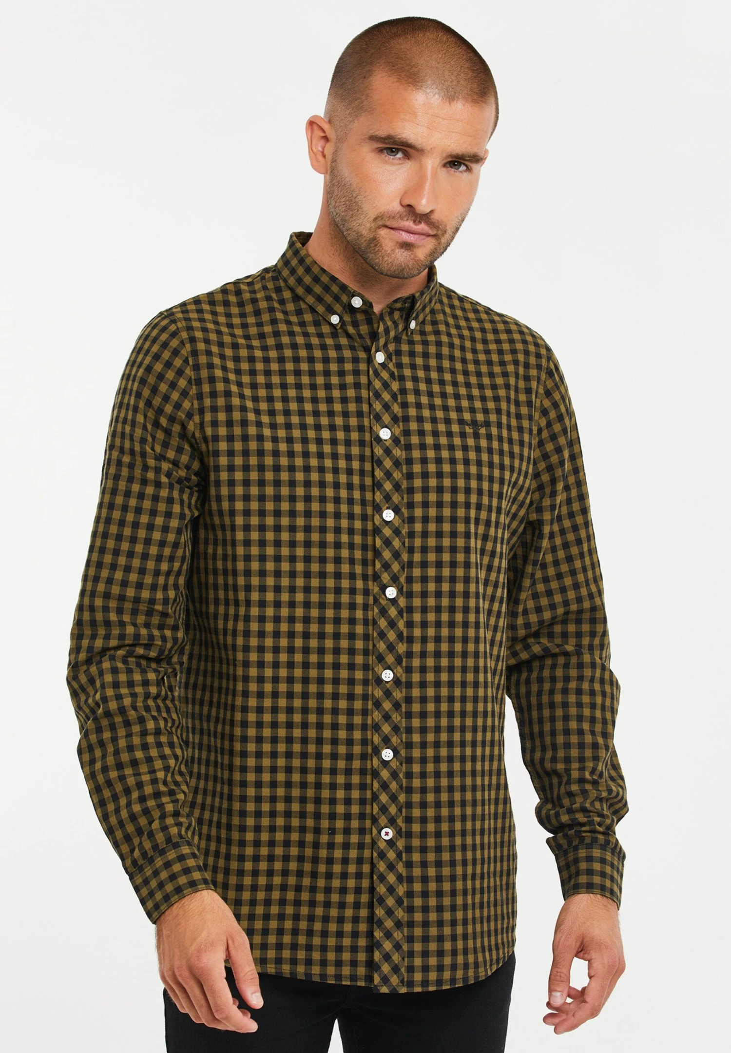 Threadbare Luca - Overhemd - Gingham Uniform Green Check 3 Threadbare Luca - Overhemd - Gingham Uniform Green Check