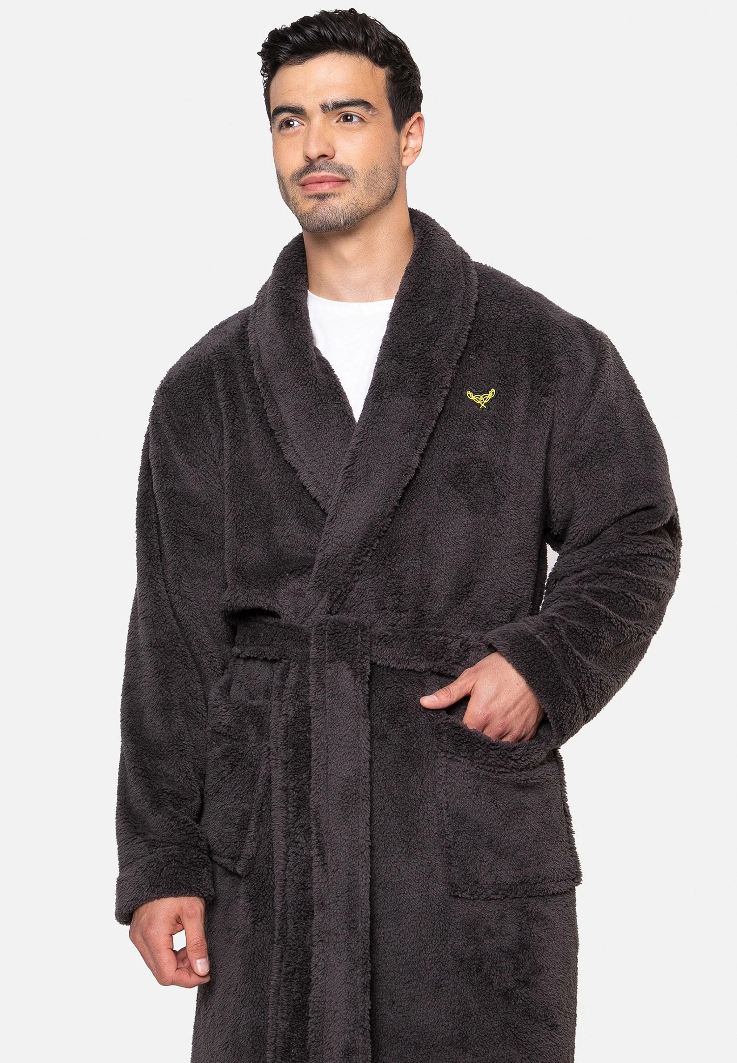 Threadbare Badjas - Charcoal Marl 5 Threadbare Badjas - Charcoal Marl - Afbeelding 3