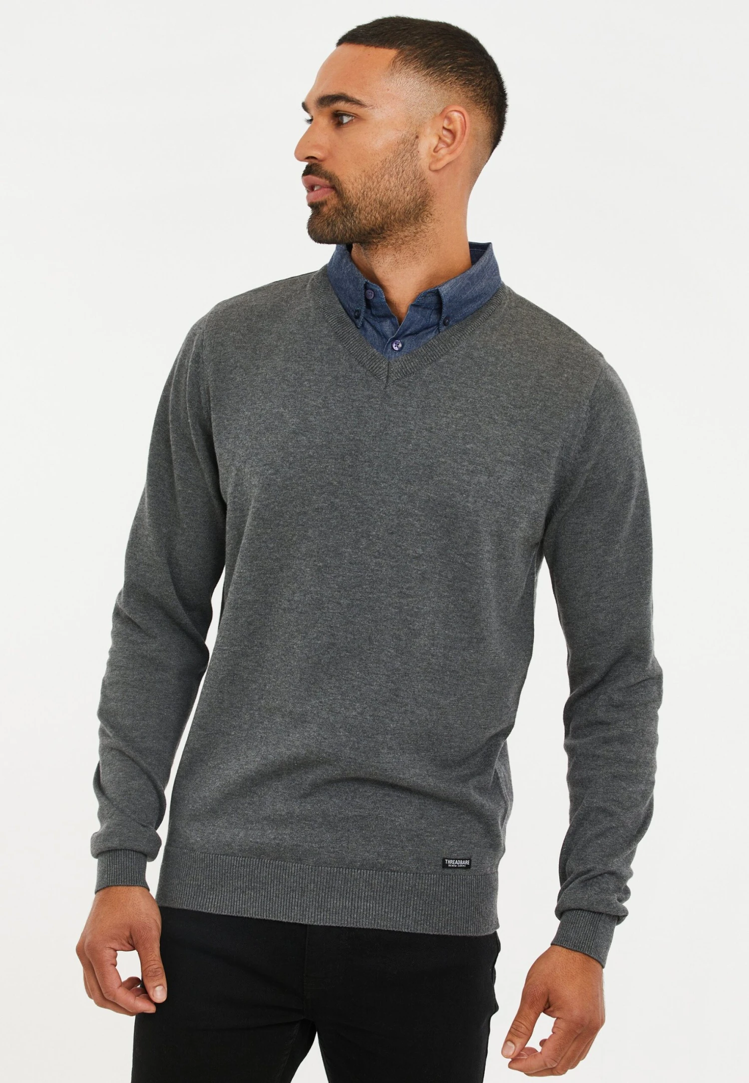 Threadbare Panda - Trui - Mid Grey Marl 3 Threadbare Panda - Trui - Mid Grey Marl