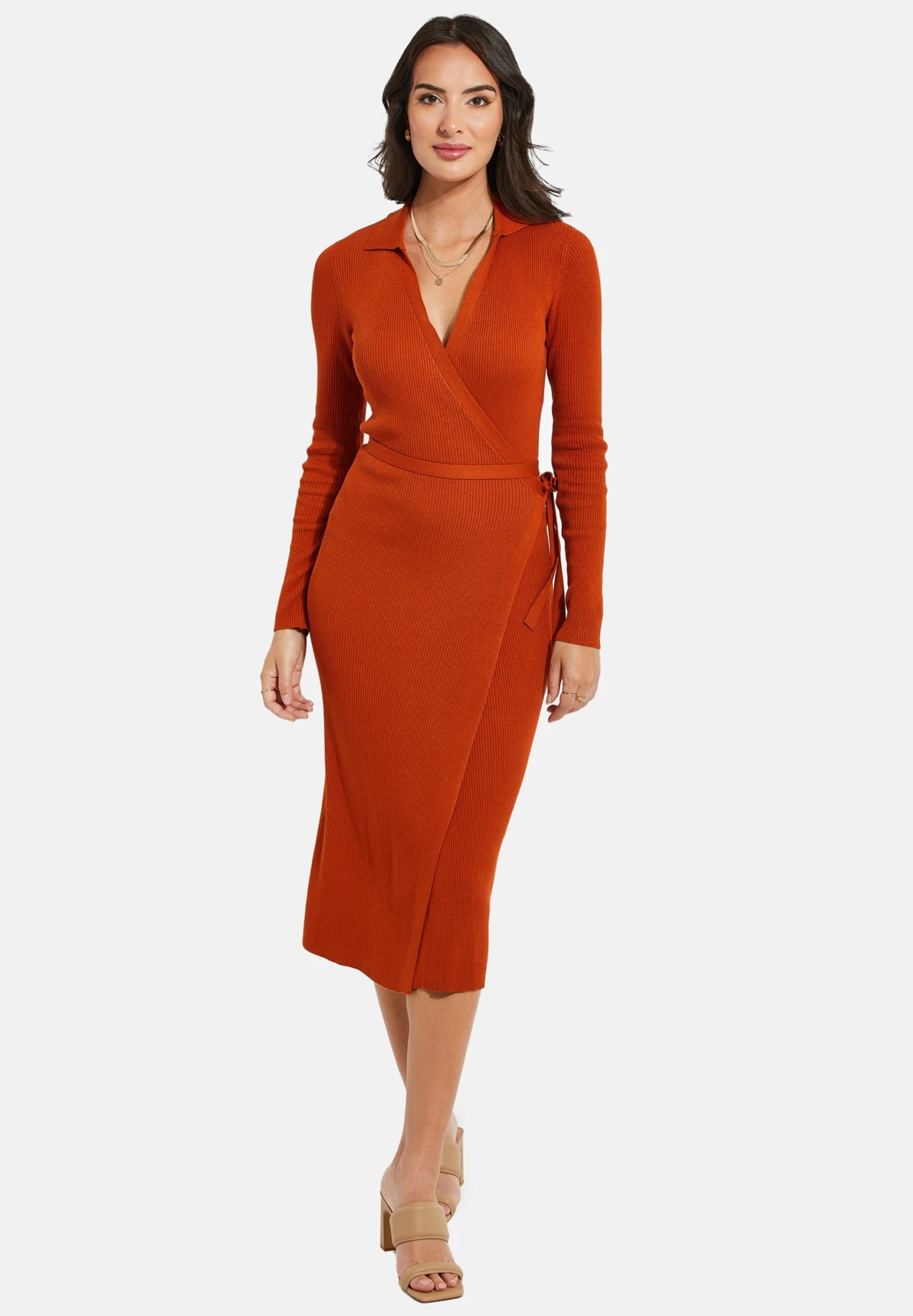 Threadbare Gebreide Jurk - Tan 4 Threadbare Gebreide Jurk - Tan - Afbeelding 2