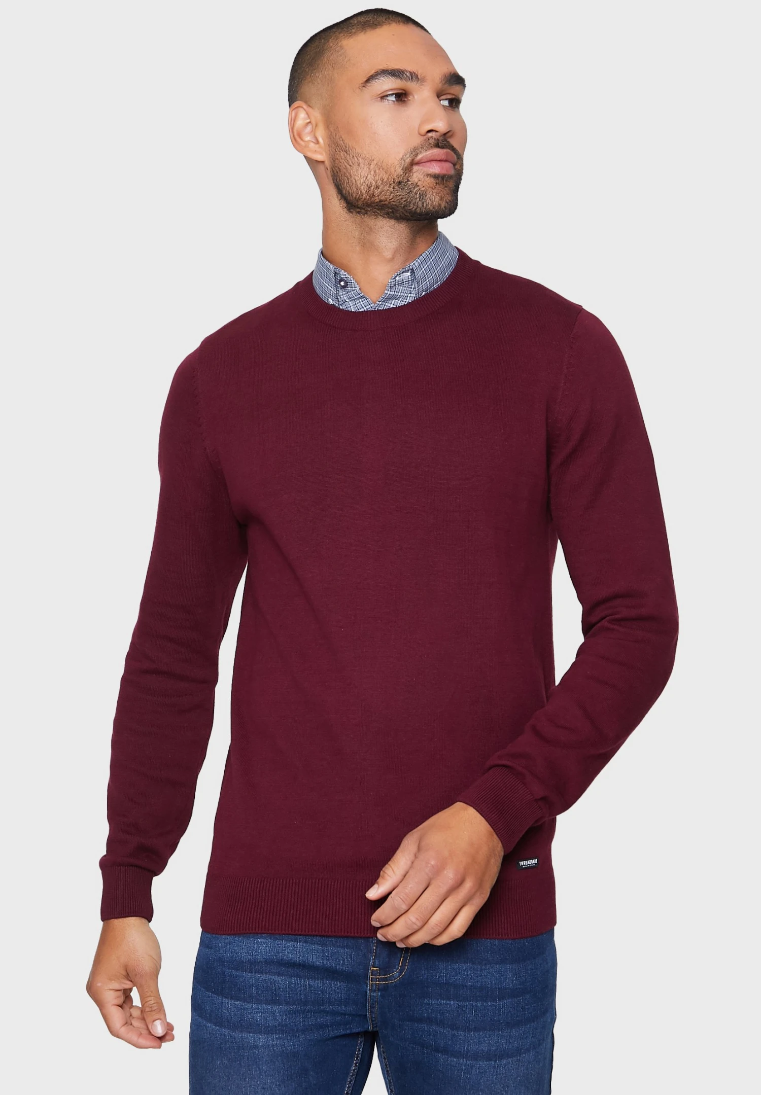 Threadbare Gibbs - Trui - Burgundy 3 Threadbare Gibbs - Trui - Burgundy