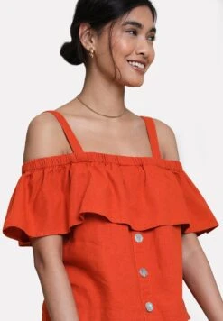 Threadbare Thb Aspen Bardot - Blouse - Orange -eleanor & daniel 45f2685905004701ac53f466749d9f81