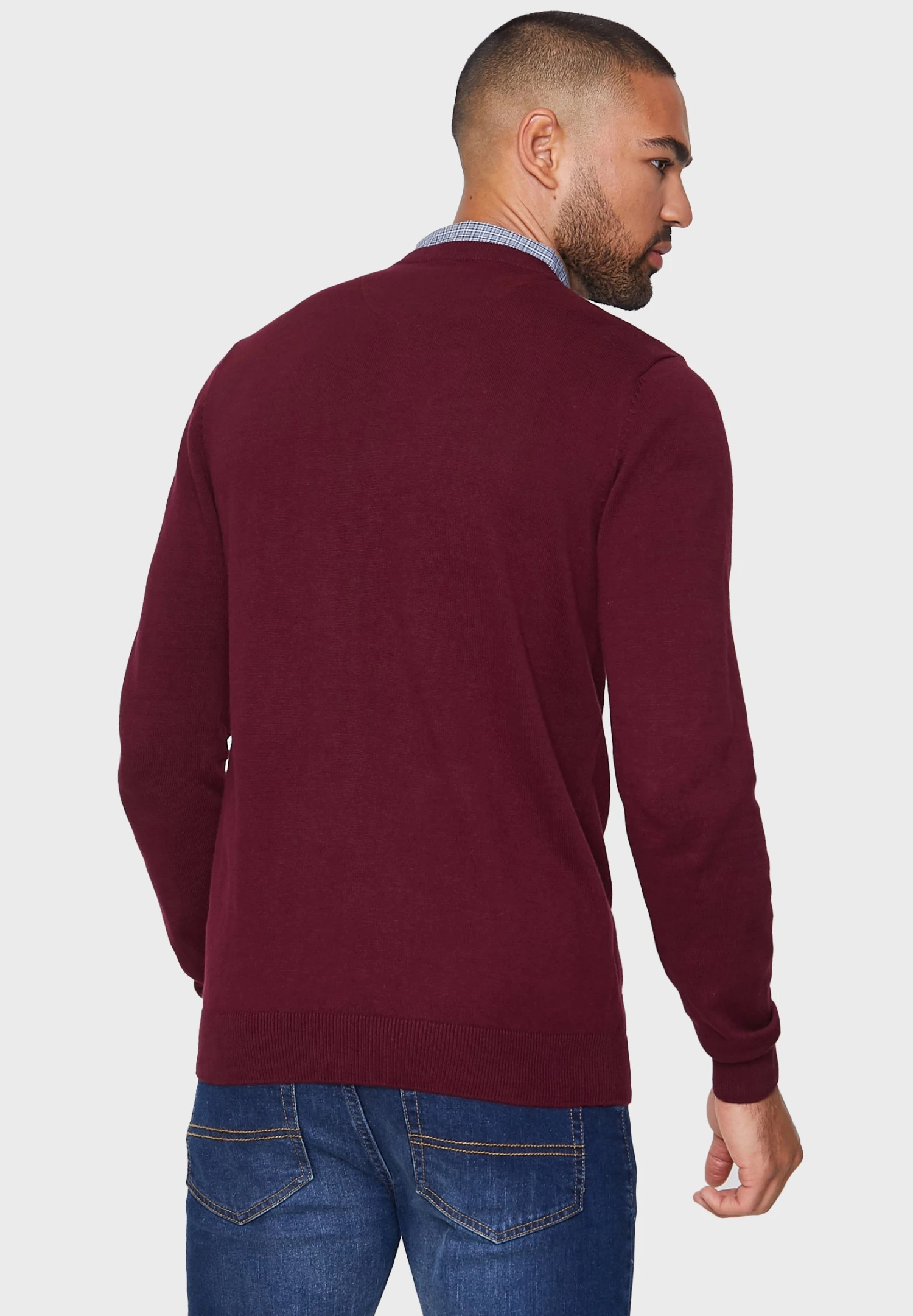 Threadbare Gibbs - Trui - Burgundy 5 Threadbare Gibbs - Trui - Burgundy - Afbeelding 3