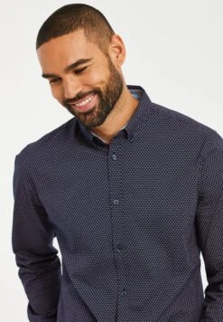 Threadbare Trim - Overhemd - Navy Pink -eleanor & daniel 4ba6faa74d874571bb933639f3fd48a1