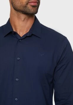 Threadbare Olly Luxe - Zakelijk Overhemd - Navy -eleanor & daniel 4c2a4b58b75f4a7c8e15c13f9daf205f