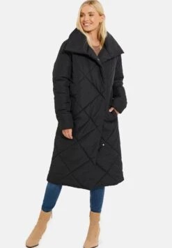 Threadbare Peridot Quilted Puffer - Winterjas - Black