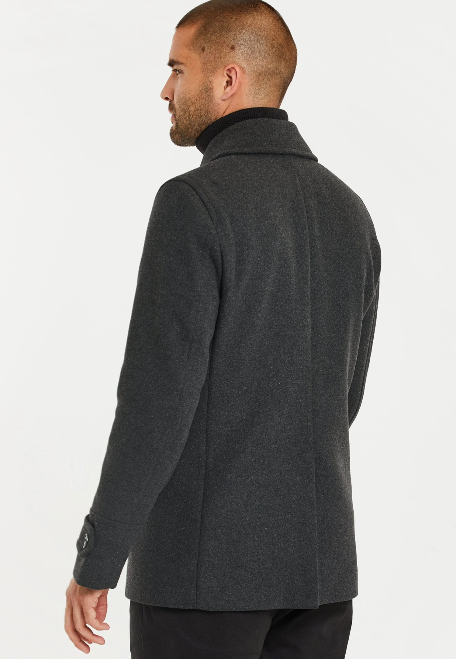 Threadbare Saile Luxe - Halflange Jas - Charcoal 5 Threadbare Saile Luxe - Halflange Jas - Charcoal - Afbeelding 3