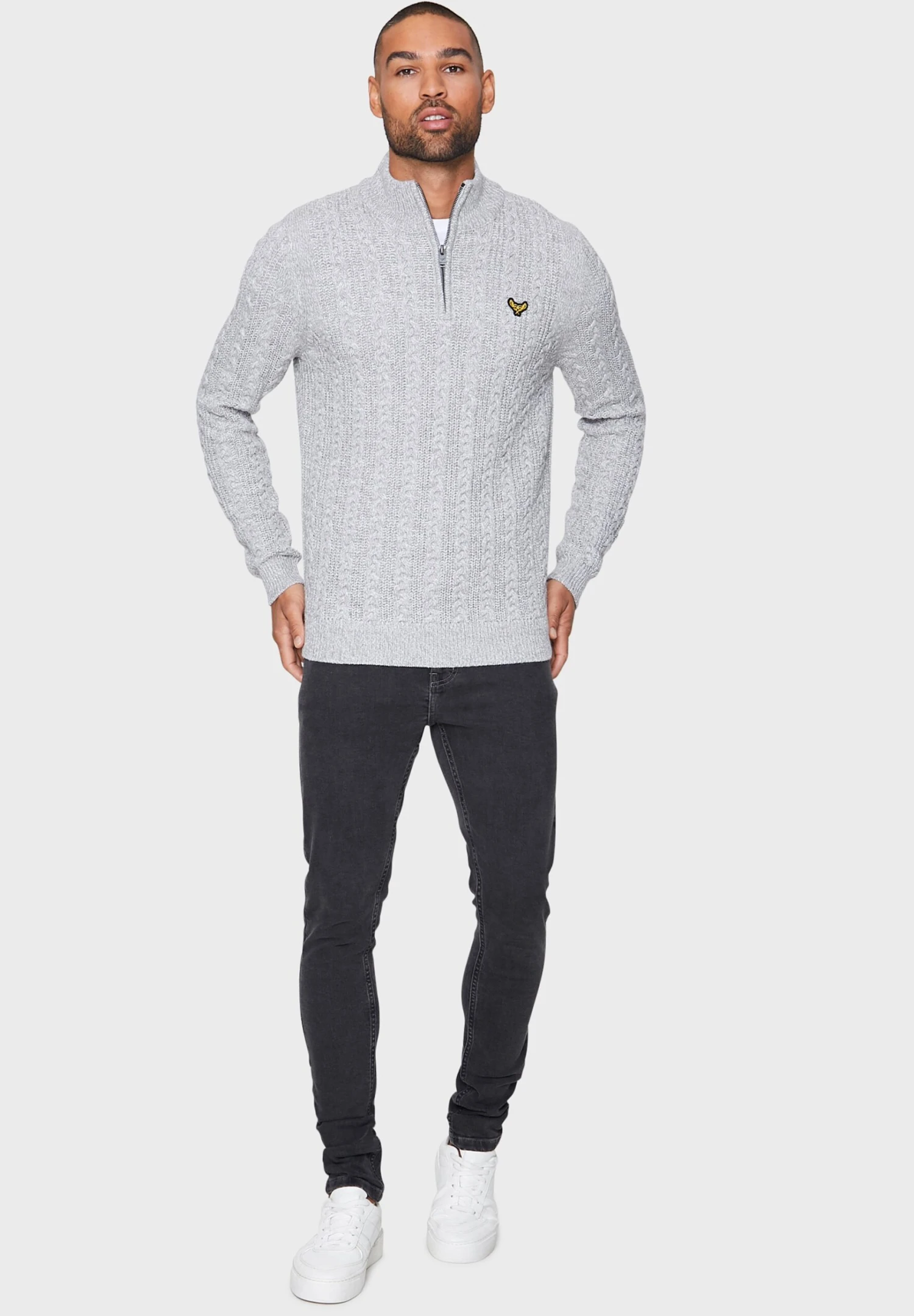 Threadbare Swindon - Trui - Light Grey / Ecru Twist 4 Threadbare Swindon - Trui - Light Grey / Ecru Twist - Afbeelding 2