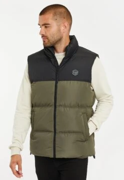 Threadbare Lethame - Bodywarmer - Black Khaki