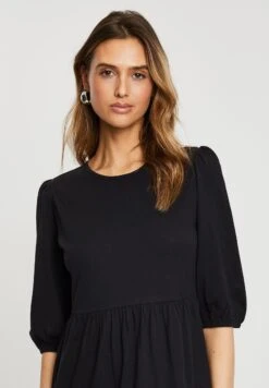 Threadbare Finn Midi Tiered - Jurk - Black -eleanor & daniel 574bbb728fe1474e8b066d874b9f9da7