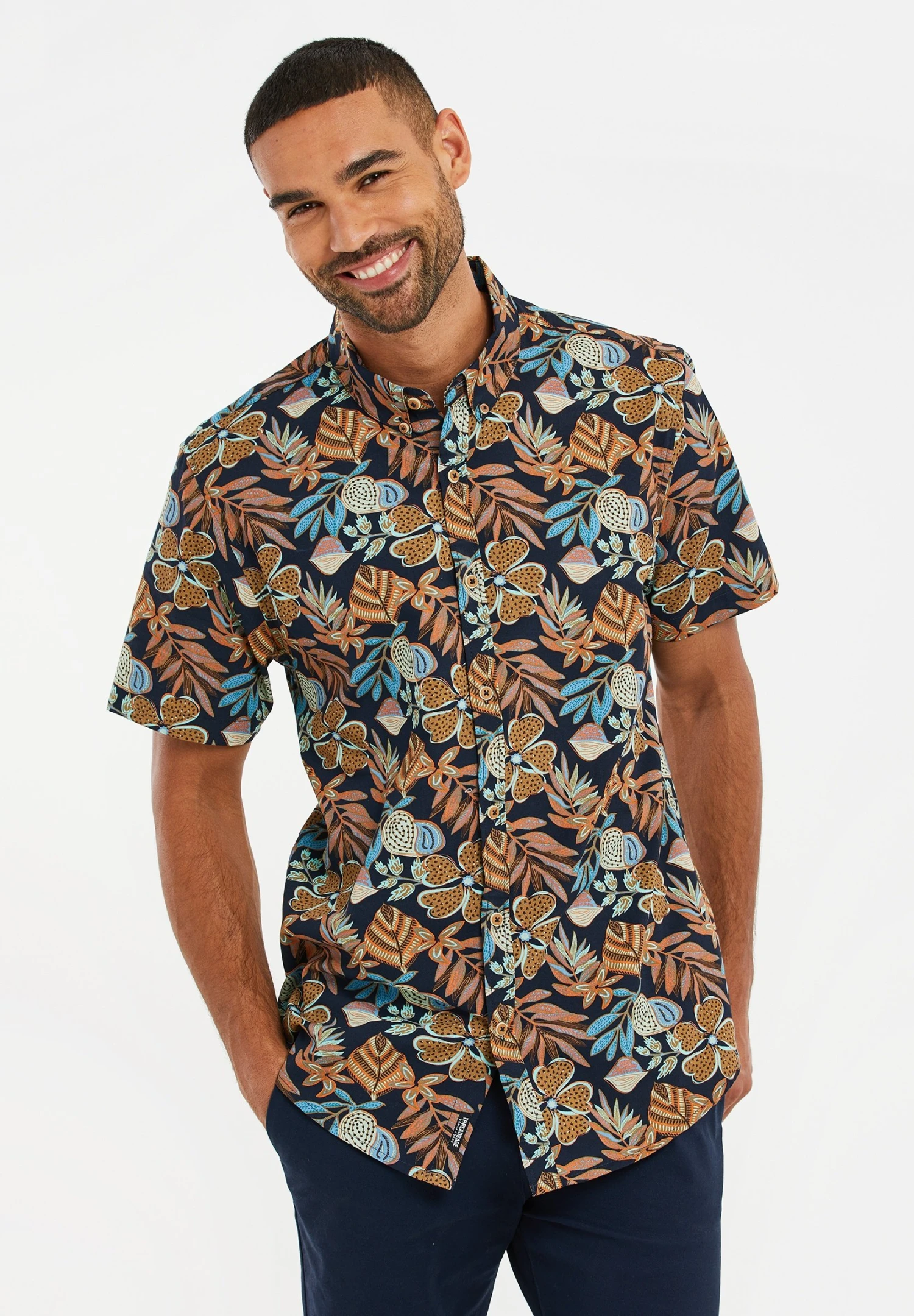 Threadbare Thbyucca - Overhemd - Navy 3 Threadbare Thbyucca - Overhemd - Navy