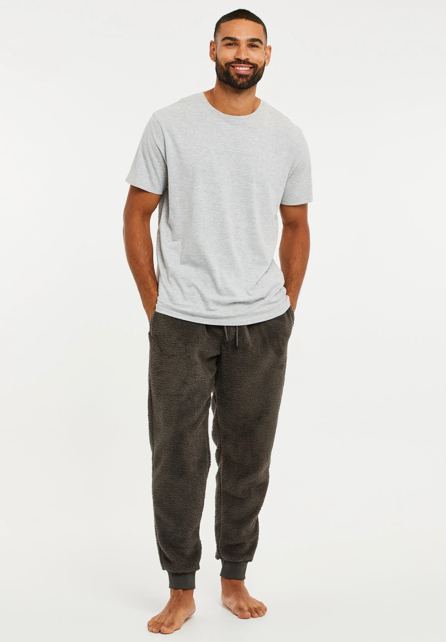 Threadbare Oval - Pyjamabroek - Charcoal Borg 4 Threadbare Oval - Pyjamabroek - Charcoal Borg - Afbeelding 2