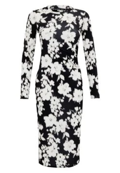 Threadbare Twirl Ruched - Etui-Jurk - BlackWhite -eleanor & daniel 5a1242b164be497f80d97c7b64c033be