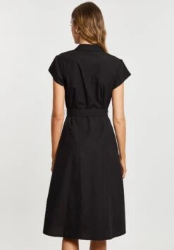 Threadbare Anita Poplin Midi - Blousejurk - Black -eleanor & daniel 5ab5d01aa4484ad8a1a8eaaed947c827
