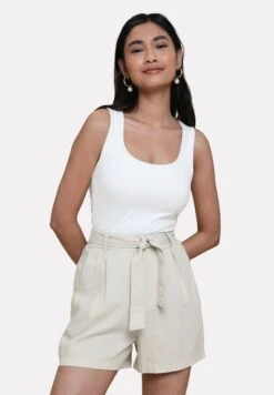 Threadbare Thb Laurence Tie Waist - Shorts - Stone