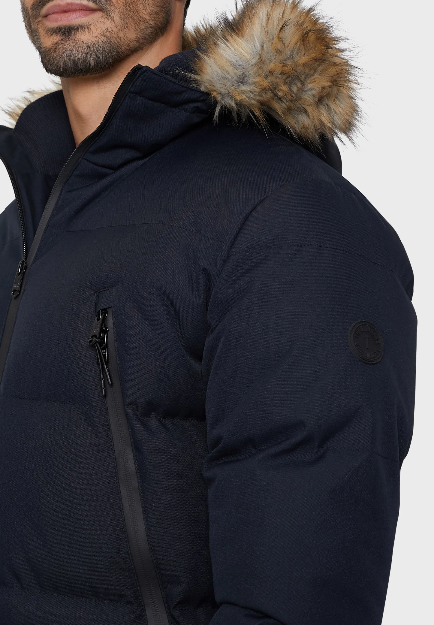 Threadbare Winterjas - Navy 6 Threadbare Winterjas - Navy - Afbeelding 4