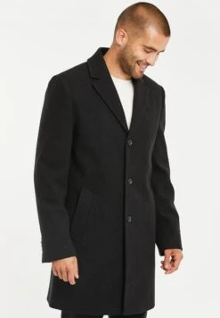 Threadbare Crooked Luxe - Halflange Jas - Black