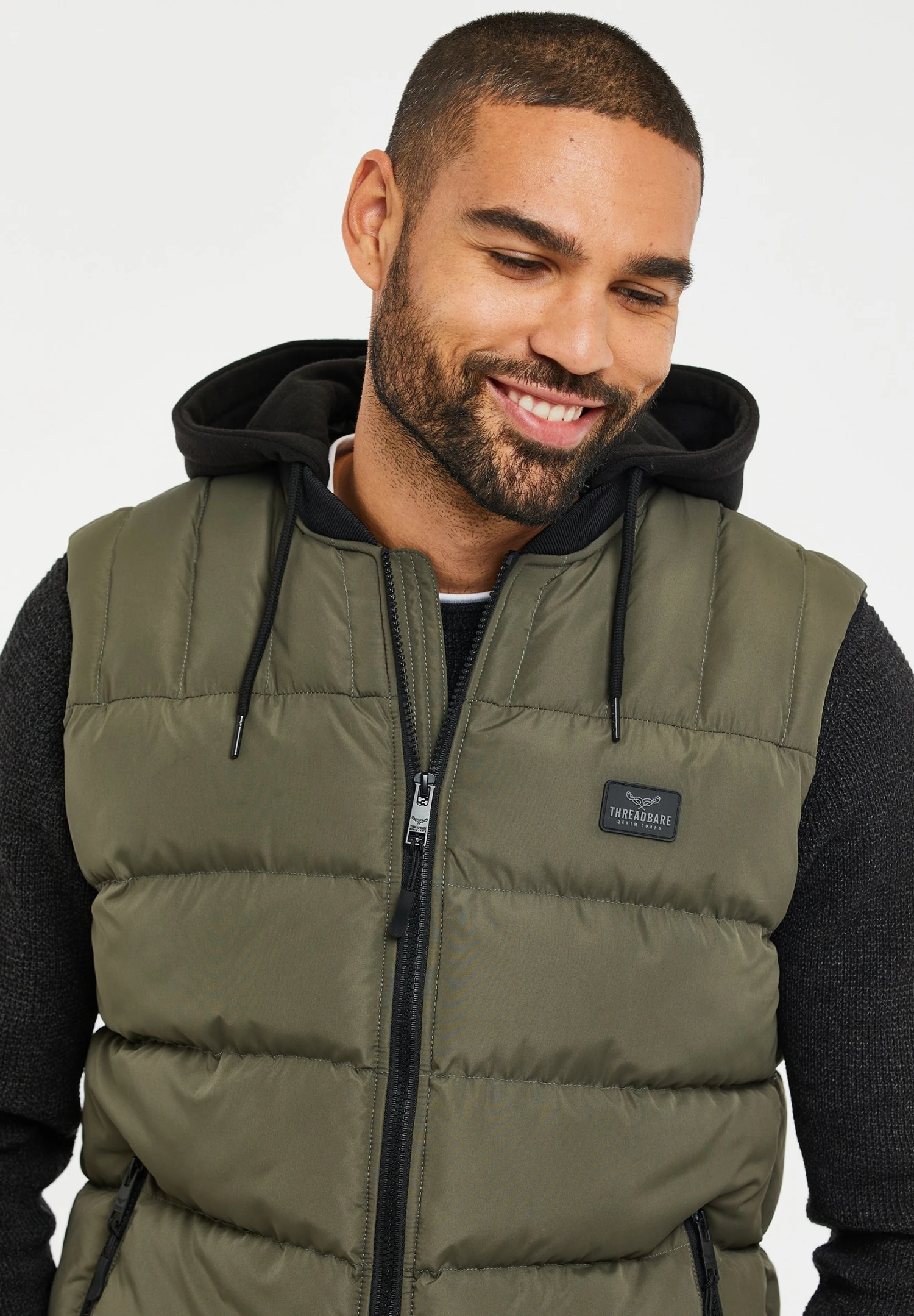Threadbare Thb Busby - Bodywarmer - Khaki 6 Threadbare Thb Busby - Bodywarmer - Khaki - Afbeelding 4
