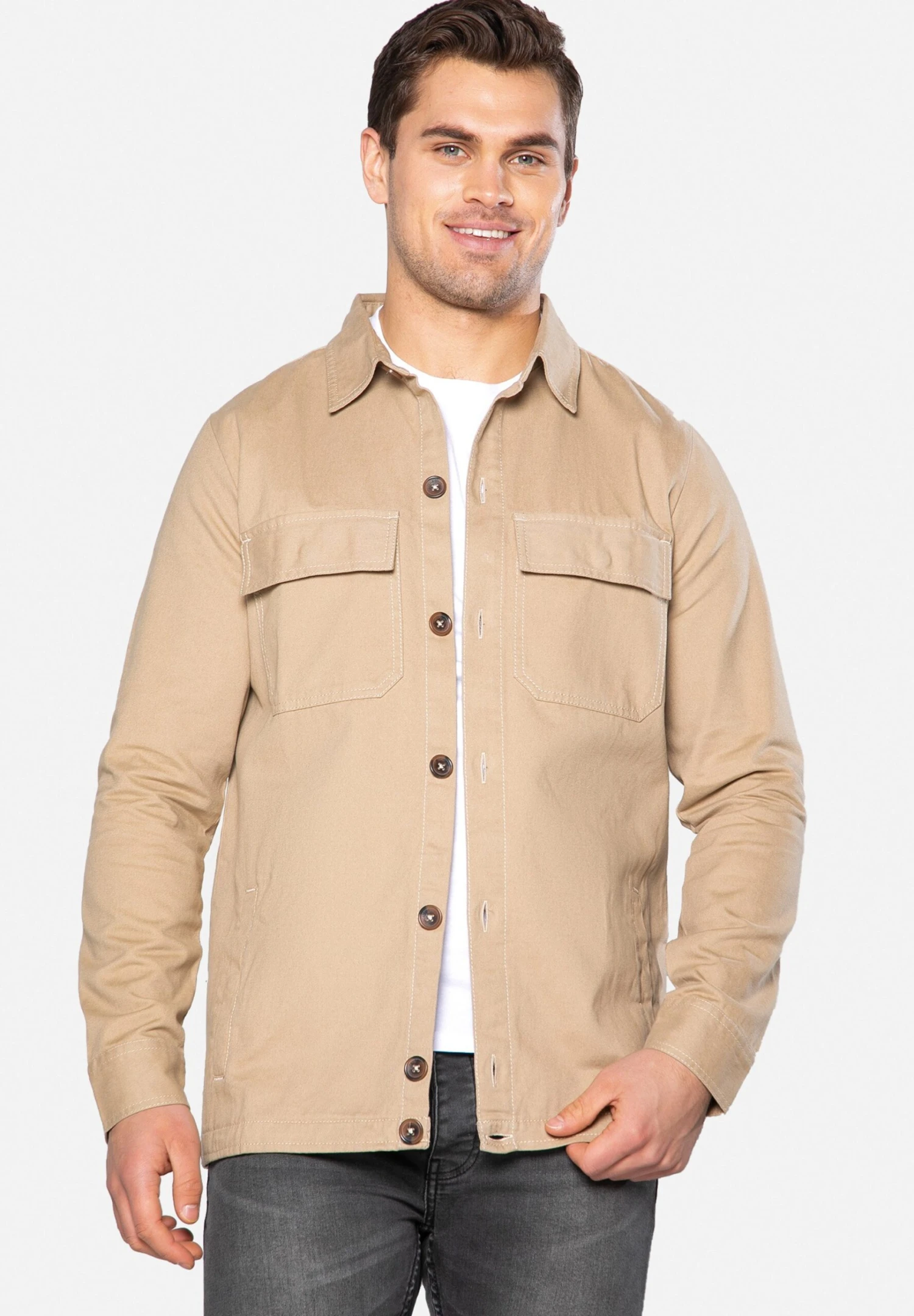 Threadbare Ozone - Lichte Jas - Stone 3 Threadbare Ozone - Lichte Jas - Stone