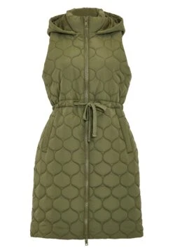 Threadbare Lange Crush Quilted - Bodywarmer - Khaki -eleanor & daniel 6d063a188bd248cc9551ad39926846e3
