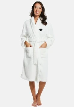 Threadbare Robert Robe - Badjas - White