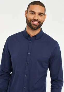 Threadbare Dapper - Overhemd - Navy -eleanor & daniel 701b2bff79414ac4b28421f7f1dfaa3f