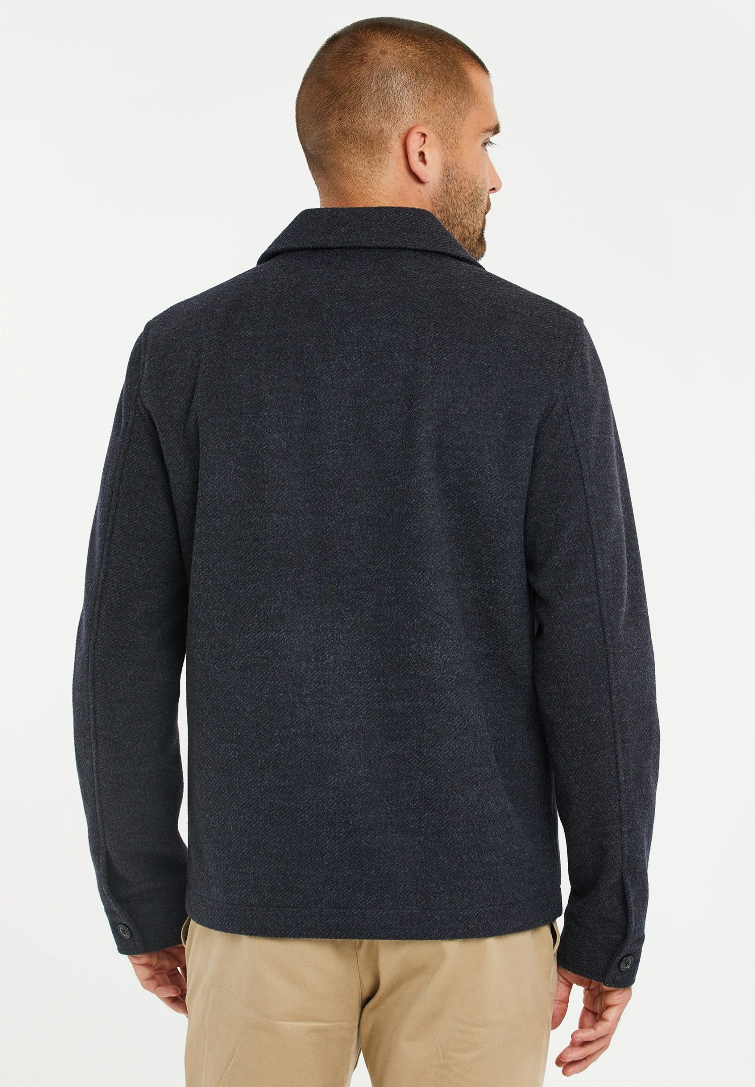 Threadbare Shacket Pocket Petty Luxe - Lichte Jas - Navy Marl 5 Threadbare Shacket Pocket Petty Luxe - Lichte Jas - Navy Marl - Afbeelding 3