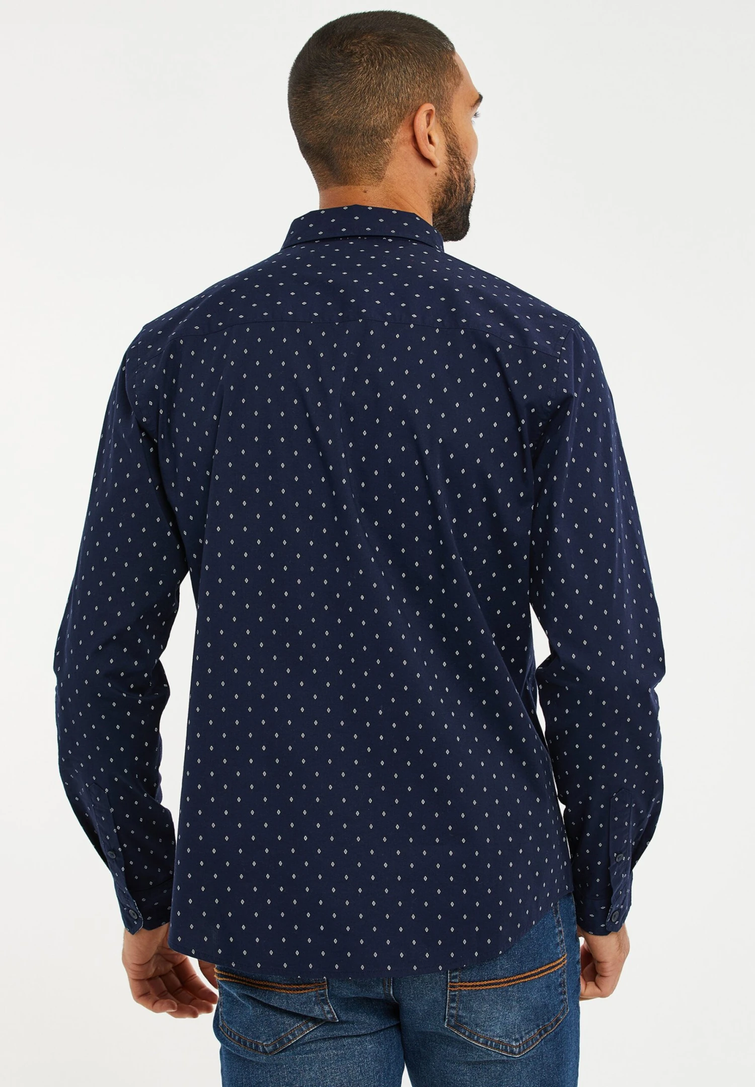 Threadbare Trim - Overhemd - Navy 5 Threadbare Trim - Overhemd - Navy - Afbeelding 3