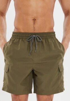 Threadbare Saxon - Zwemshorts - Khaki