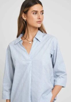 Threadbare Thb Crisp Poplin - Blouse - Blue Stripe -eleanor & daniel 76241e52a73341b08cc826fbc5fdd130